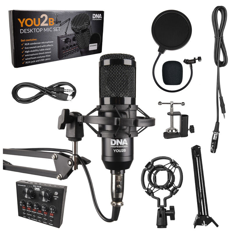 Set di microfoni per podcast e gaming
