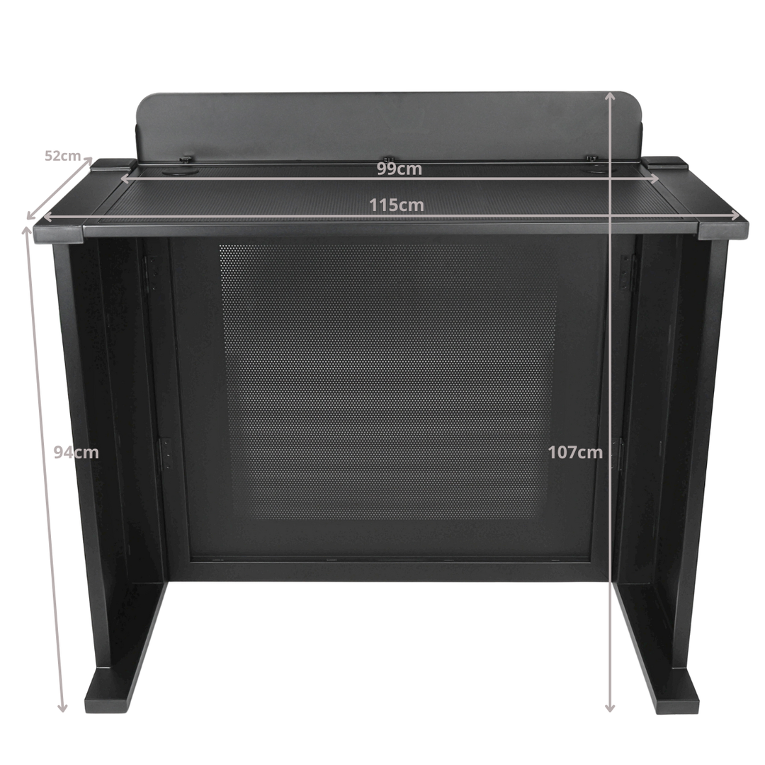 DNA DJ BOOTH MESH BK DJ-stand, nero