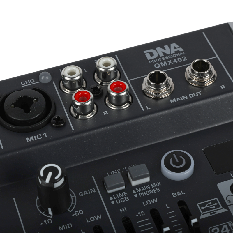 DNA QMX402 mixer audio 3 canali e Bluetooth
