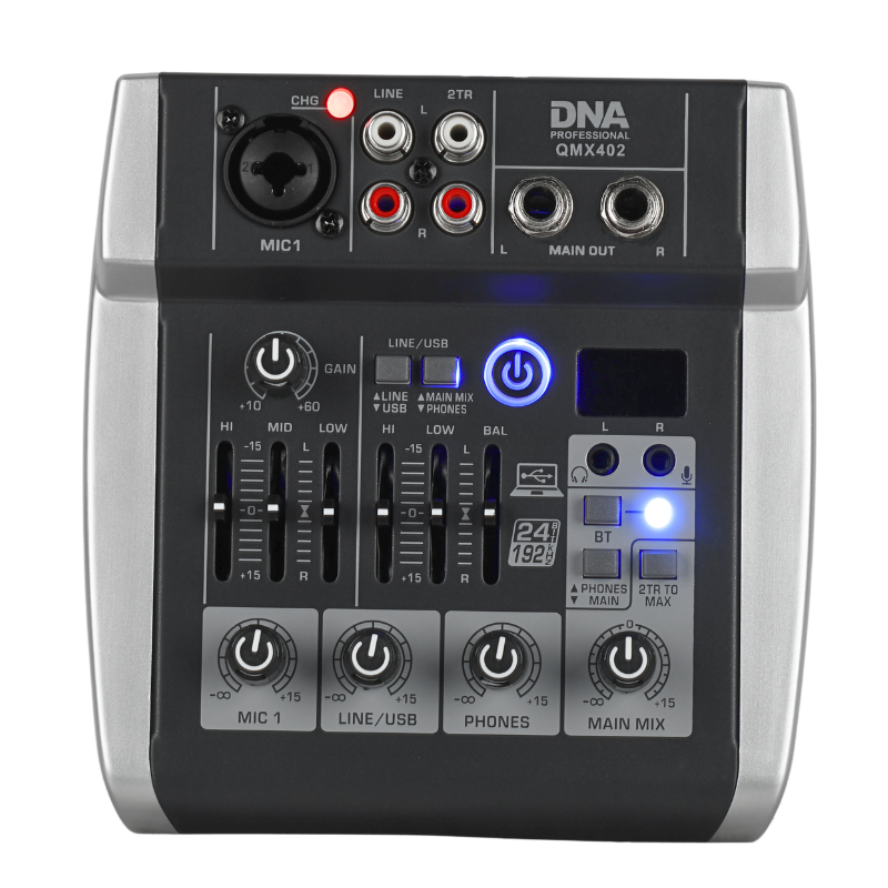 DNA QMX402 mixer audio 3 canali e Bluetooth