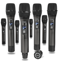DNA RV-8 Set di Microfoni UHF wireless con 8 Microfoni palmari