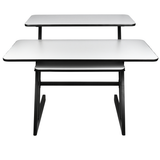 Studiobord med hylder og udtræk til keyboard (120 cm)