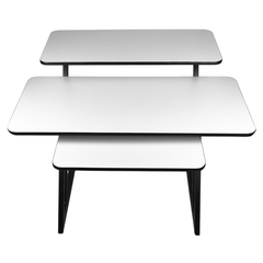 Tavolo da studio con ripiani ed estrazione per keyboard (120 cm)