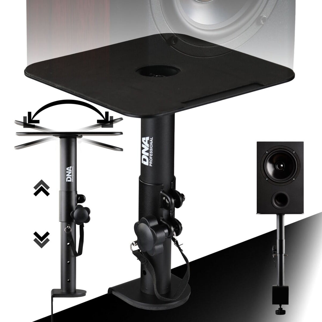 Supporti per monitor da studio con morsetto da tavolo (2 pz.)