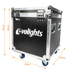 Flightcase per 2 x Evolights Lumeno