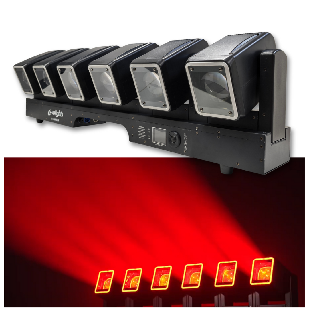Evolights 6 Barra mobile Cannon 6x60W RGBW