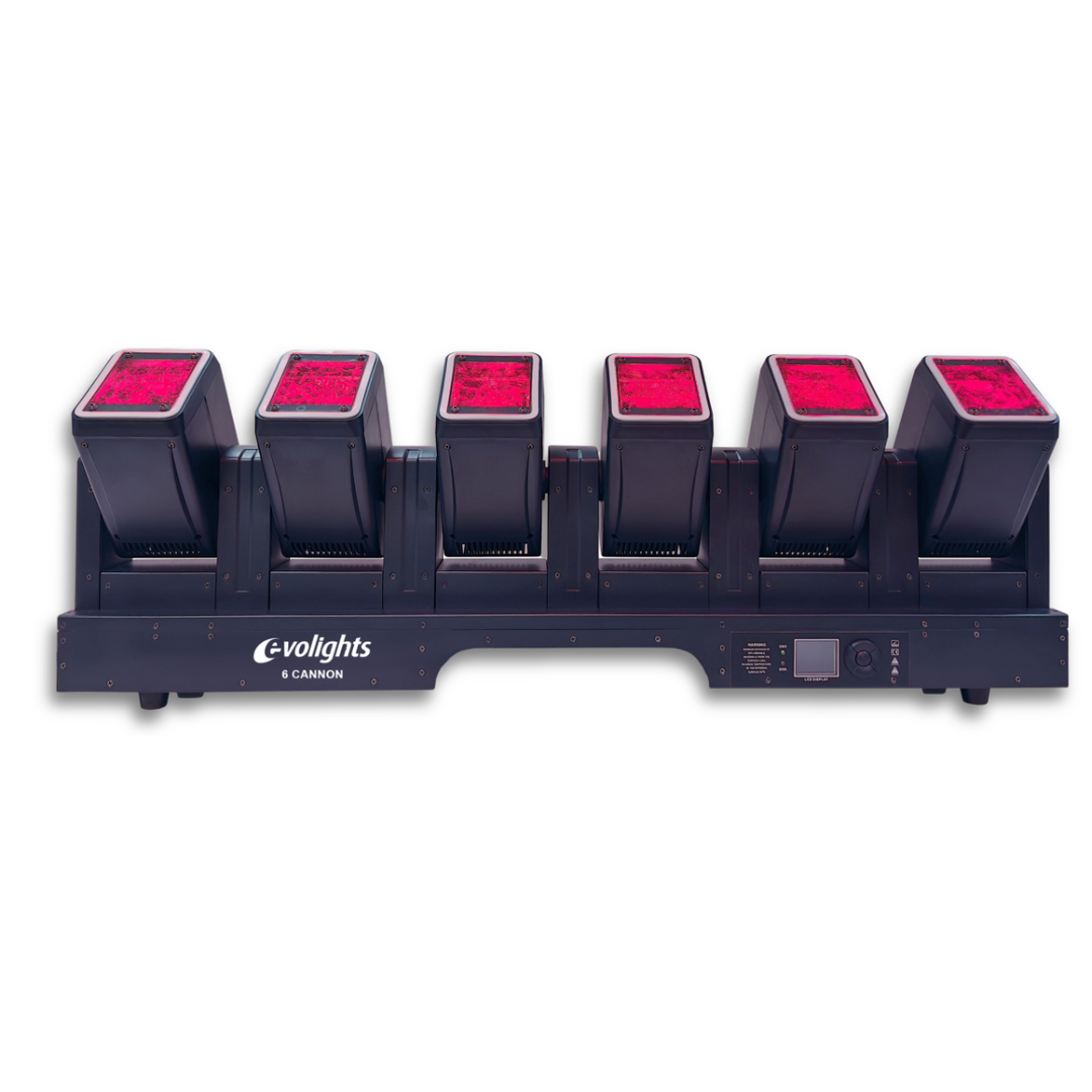 Evolights 6 Barra mobile Cannon 6x60W RGBW
