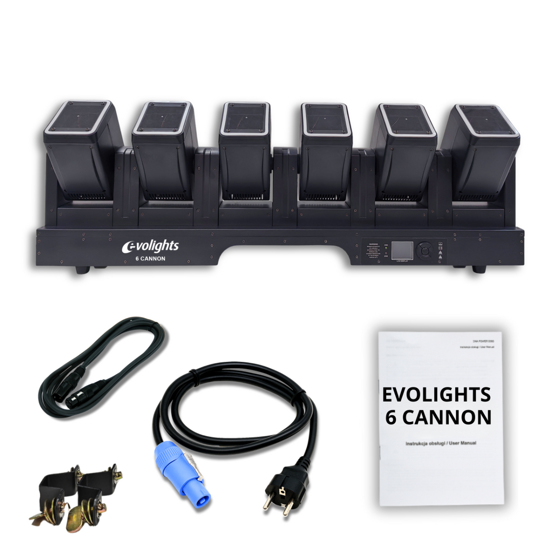 Evolights 6 Barra mobile Cannon 6x60W RGBW