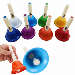 V-Tone campane a mano RR8 – 8 campane diatoniche colorate con manico per bambini