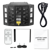Light4Me Turbo Derby 4-in-1 – RGBW, UV, Strobo e Laser