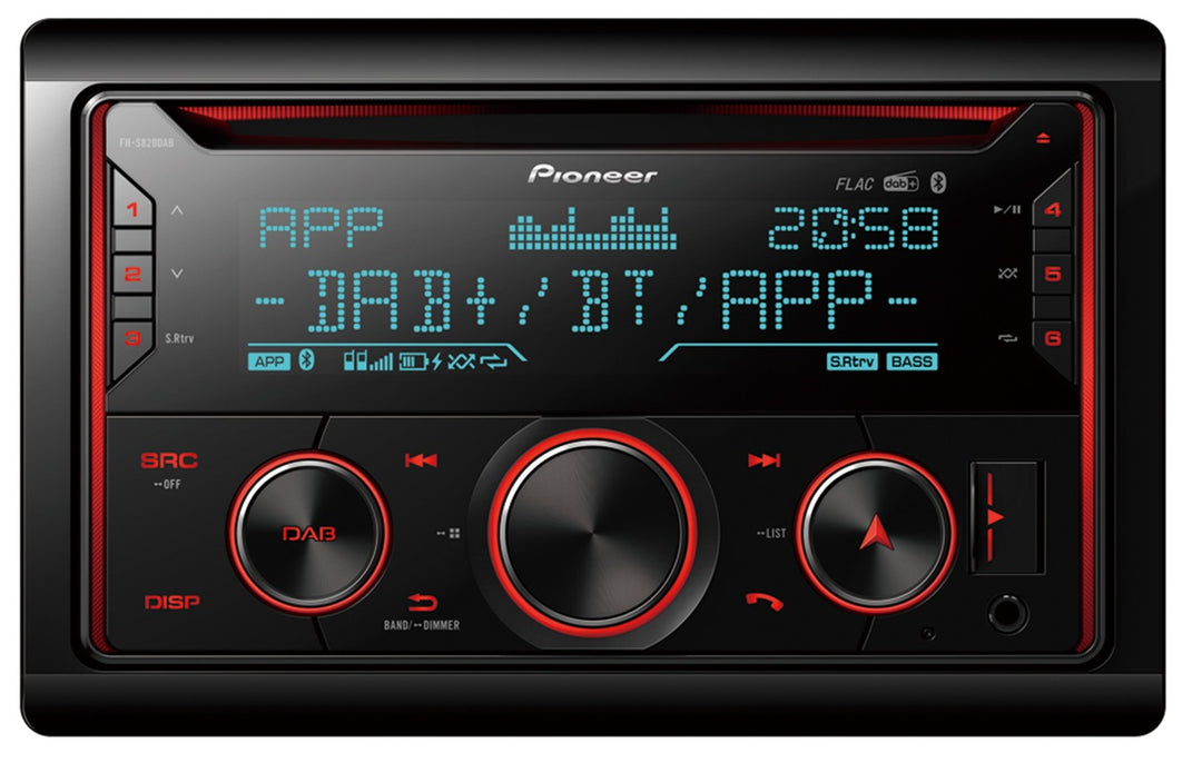 Pioneer FH-S820DAB 2-DIN Autoradio con DAB e Bluetooth