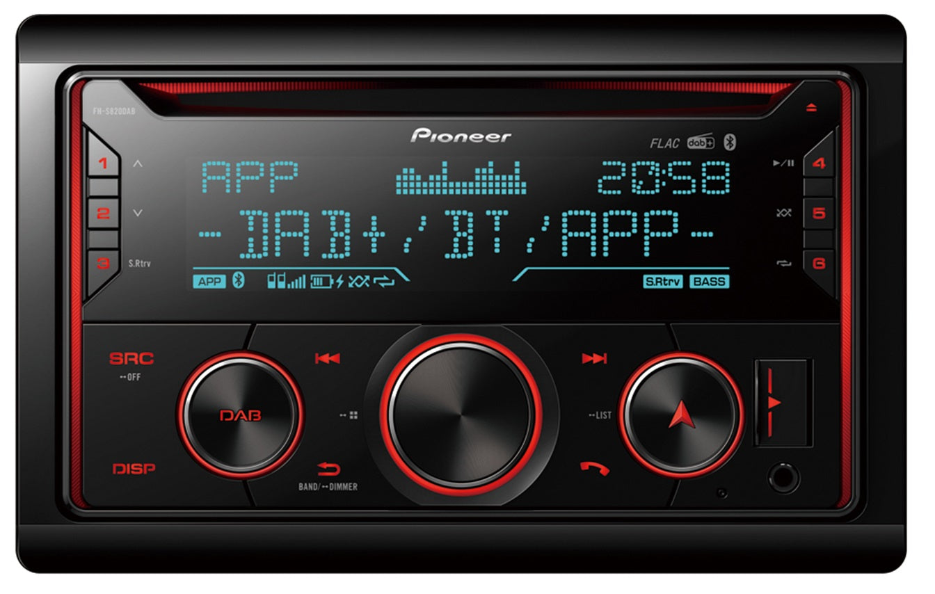 Pioneer FH-S820DAB DAB radio, Bluetooth
