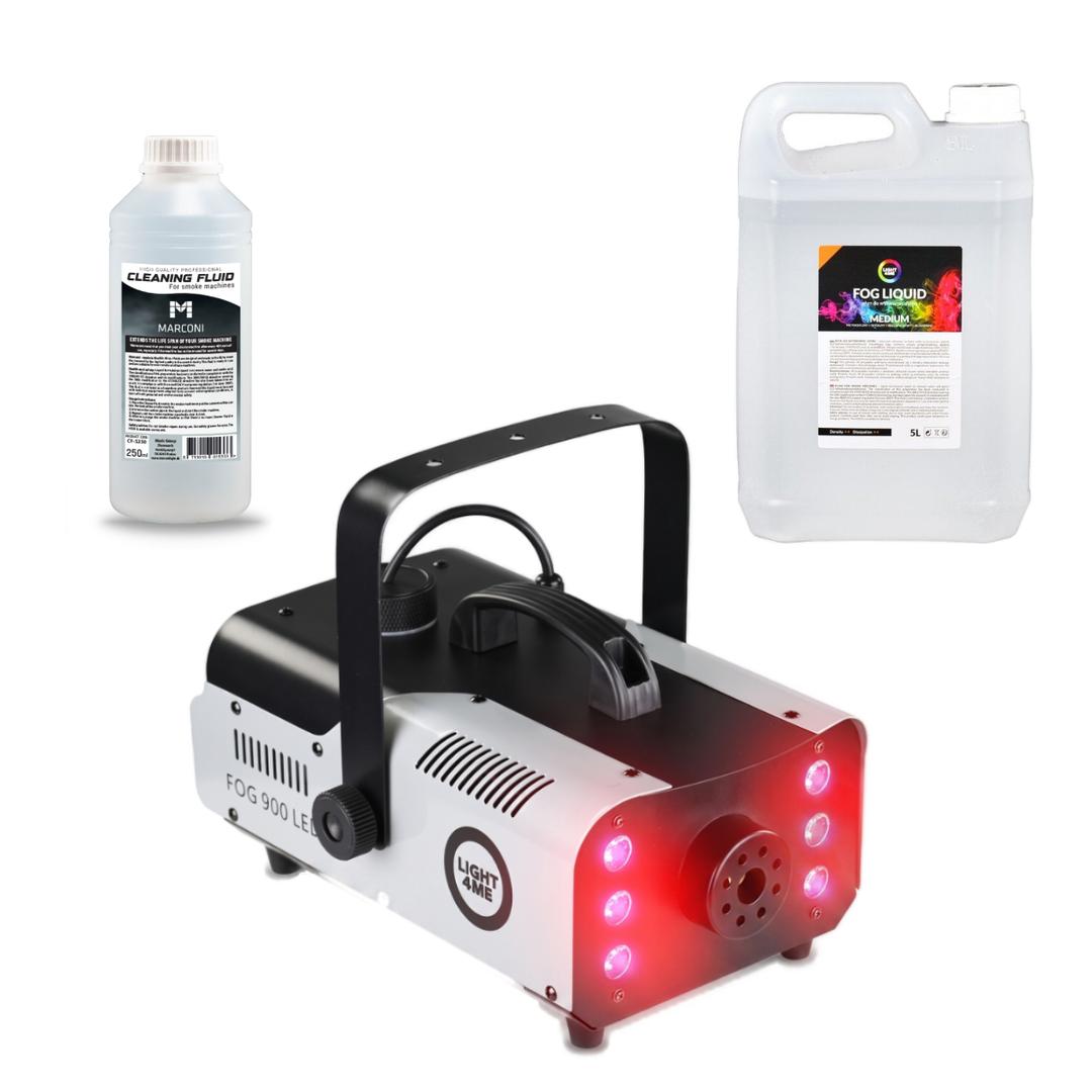 Light4Me FOG 900 LED Macchina del Fumo Bundle