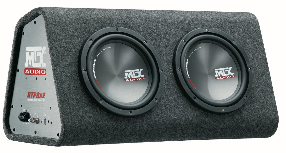 MTX RTP8x2 Active dual 8" subwoofer with built-in class-D amplifier