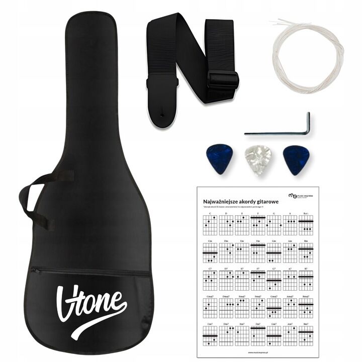 V-Tone CG TWO NT Chitarre classica 4/4 Set di partenza in finitura naturale con custodia e accessori