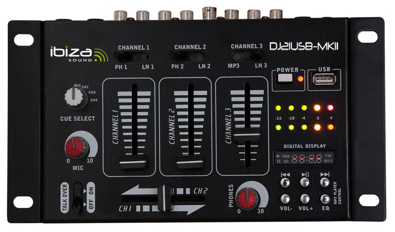 Ibiza DJ21-MKII Mixer DJ a 4 canali
