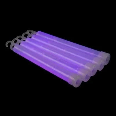 25 pezzi di bastoncini luminosi 6'' con cordino (Viola)