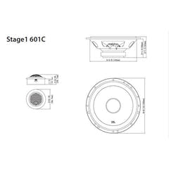 JBL Stage1 601C Set di Altoparlanti per Auto (16cm)