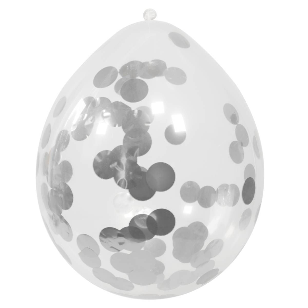 Balloons with Silver Confetti (30 cm - 4 pcs)
