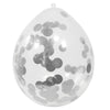 Balloons with Silver Confetti (30 cm - 4 pcs)