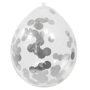 Palloncini con Confetti (Argento, 30cm)