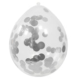 Palloncini con Confetti (Argento, 30cm)