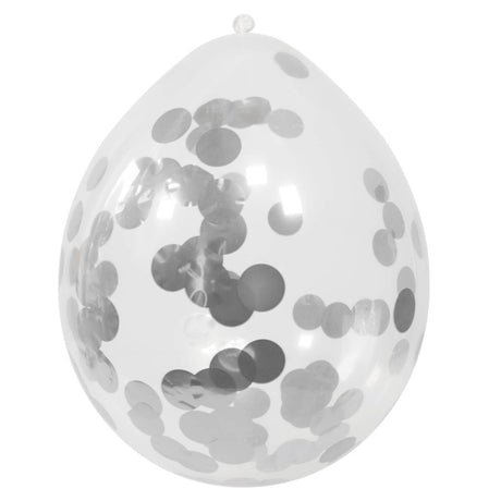 Palloncini con Confetti (Argento, 30cm)