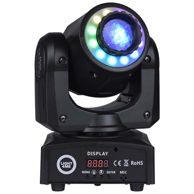 LIGHT4ME 30 SPOT RING bærbar lille moving head LED