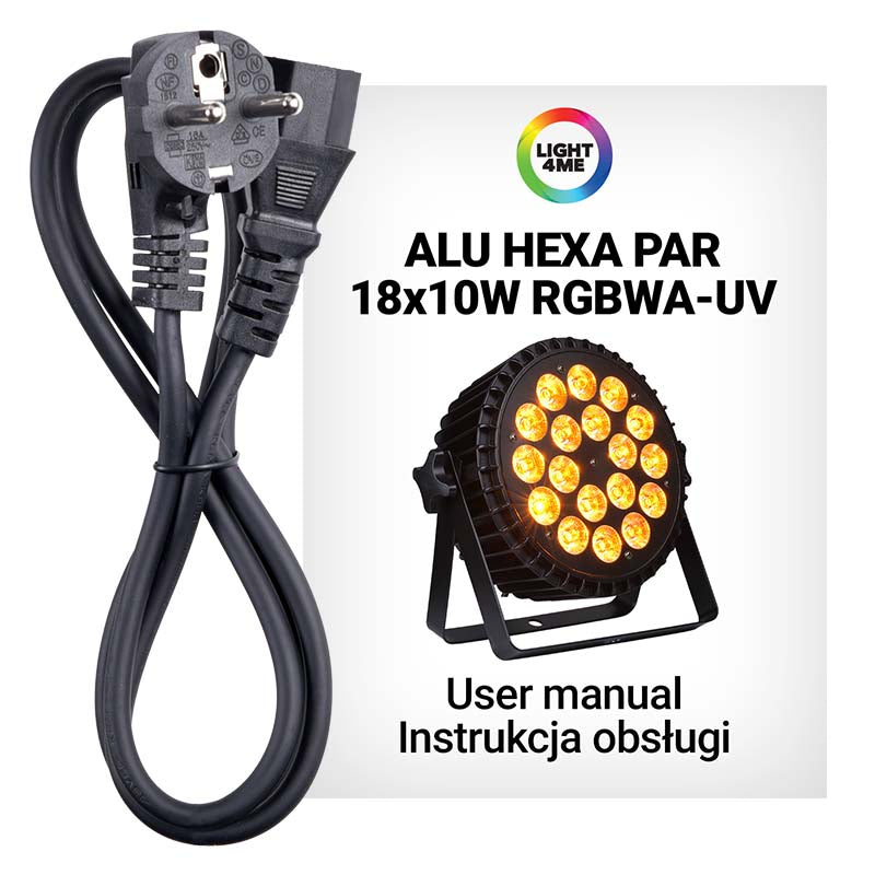 LIGHT4ME ALU QUAD PAR 18x6W RGBW scenespotlight LED
