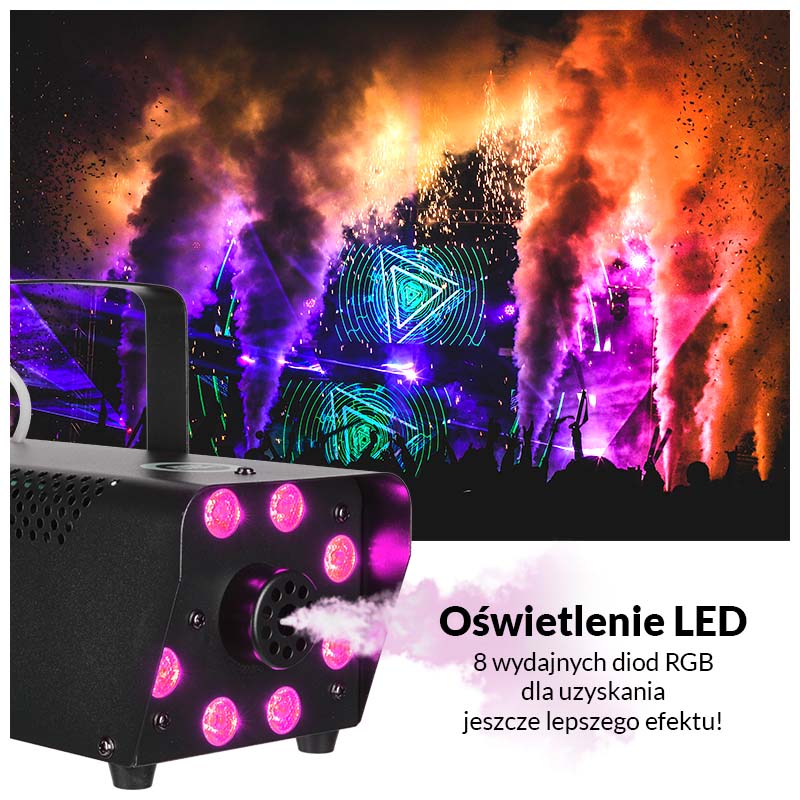 Light4Me Fog 500 LED Macchina del Fumo 500W con luce LED RGB