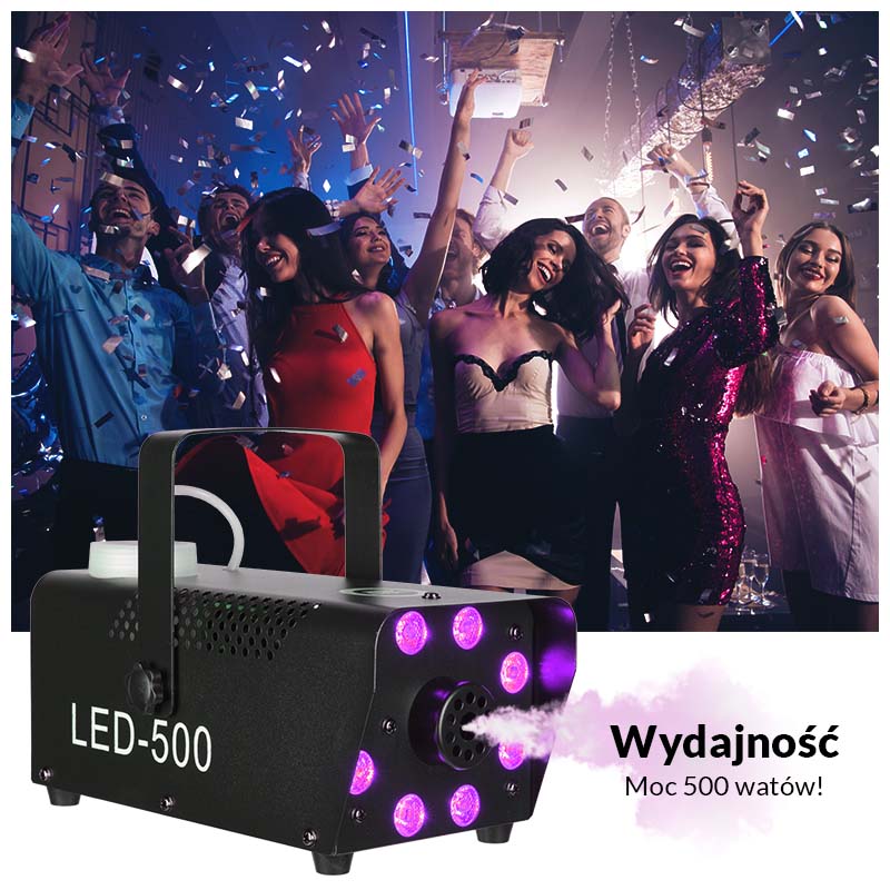 Light4Me Fog 500 LED Macchina del Fumo 500W con luce LED RGB