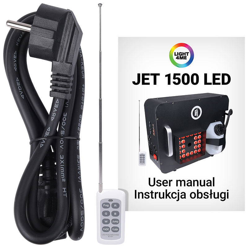 Light4Me JET-1500LED Macchina del Fumo verticale LED
