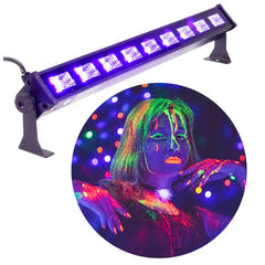 LIGHT4ME LED BAR UV 9 + BIANCO decorazione luminosa professionale 9x3W