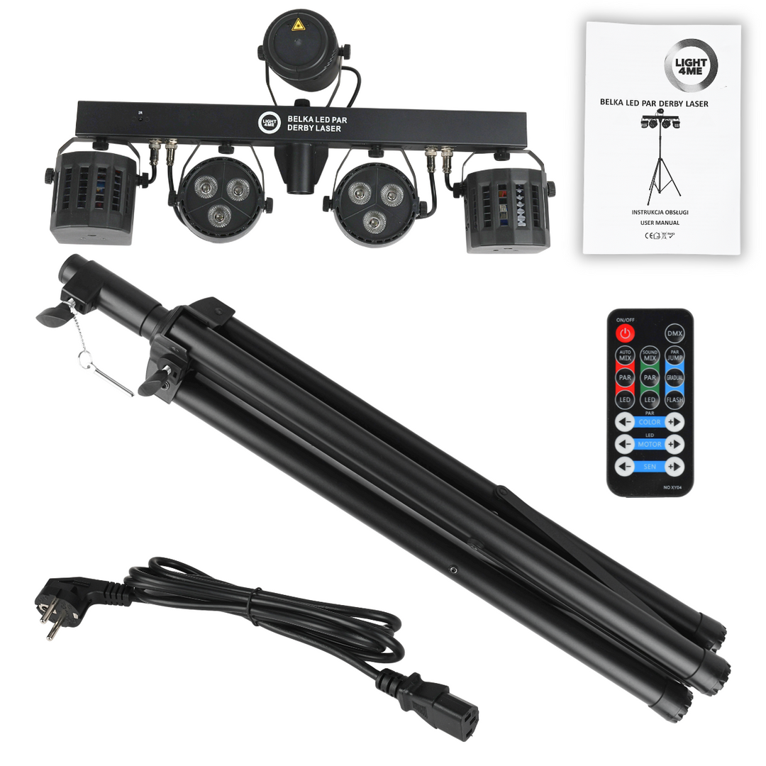 Light4Me T-Bar Par LED Derby Laser MultiBar