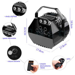 Macchina per bolle a batteria Light4Me con effetto luminoso