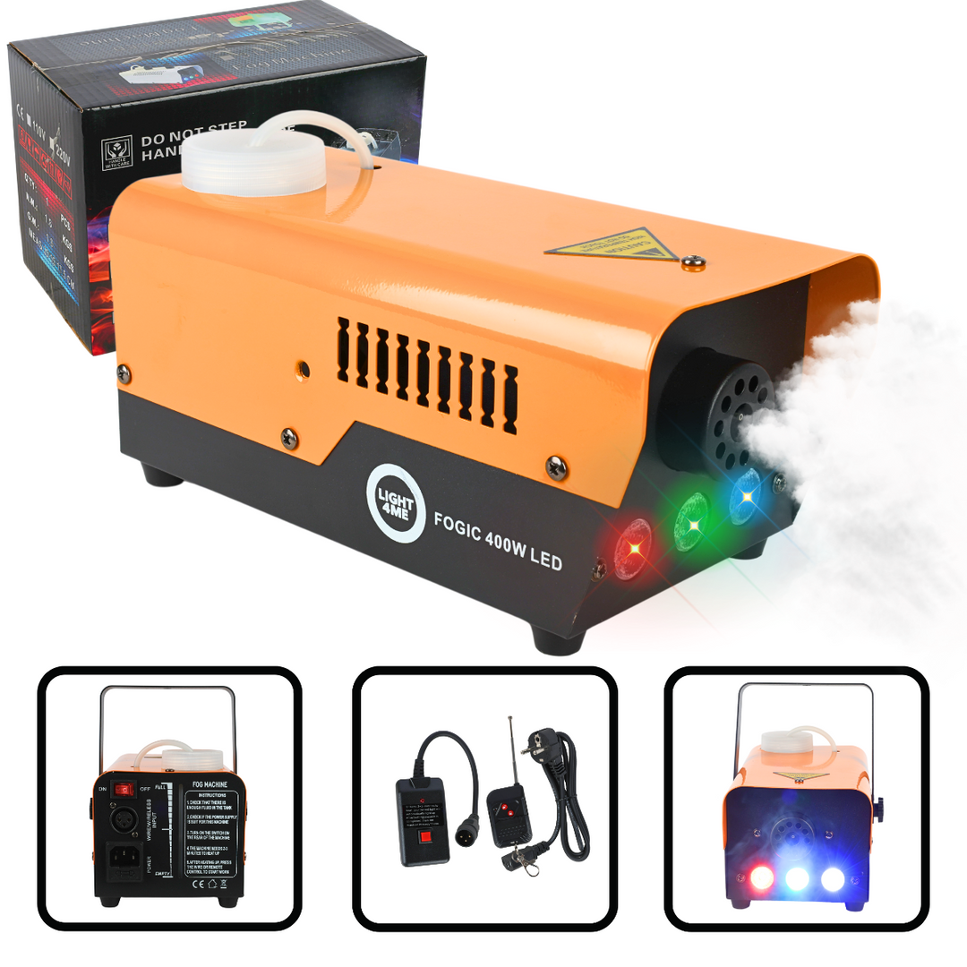 Light4Me FOGIC 400W Macchina del Fumo con LED Bundle