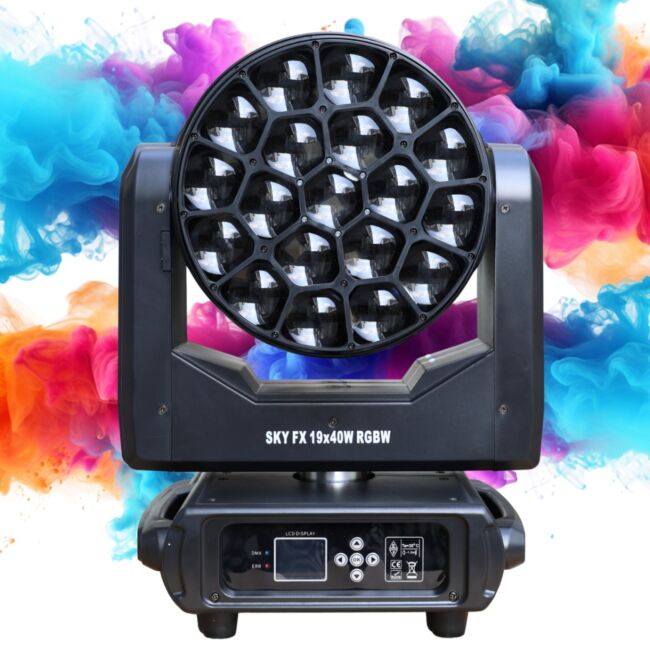 LIGHT4ME SKY FX 19x40W RGBW moving head-vask