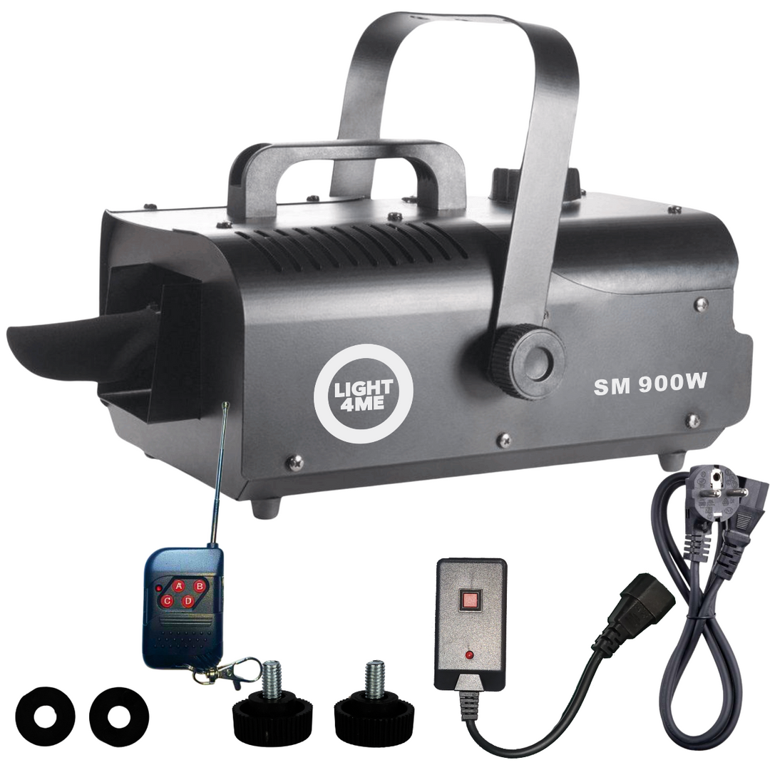 LIGHT4ME SM 900W macchina del fumo con telecomando, Nero