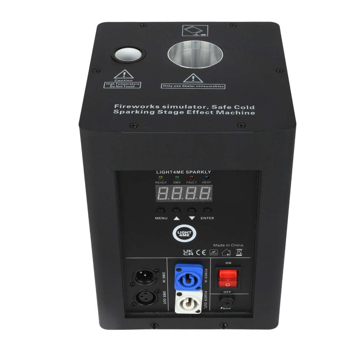 Light4Me SPARKLY macchina per scintille fredde 600W DMX con telecomando wireless