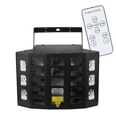 Light4Me Turbo Derby 4-in-1 – RGBW, UV, Strobo e Laser