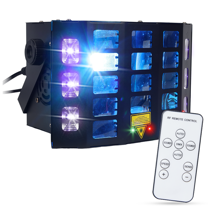 Light4Me Turbo Derby 4-in-1 – RGBW, UV, Strobo e Laser