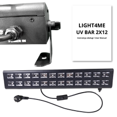 LIGHT4ME UV BAR 2X12 striscia luminosa per effetti luce sc