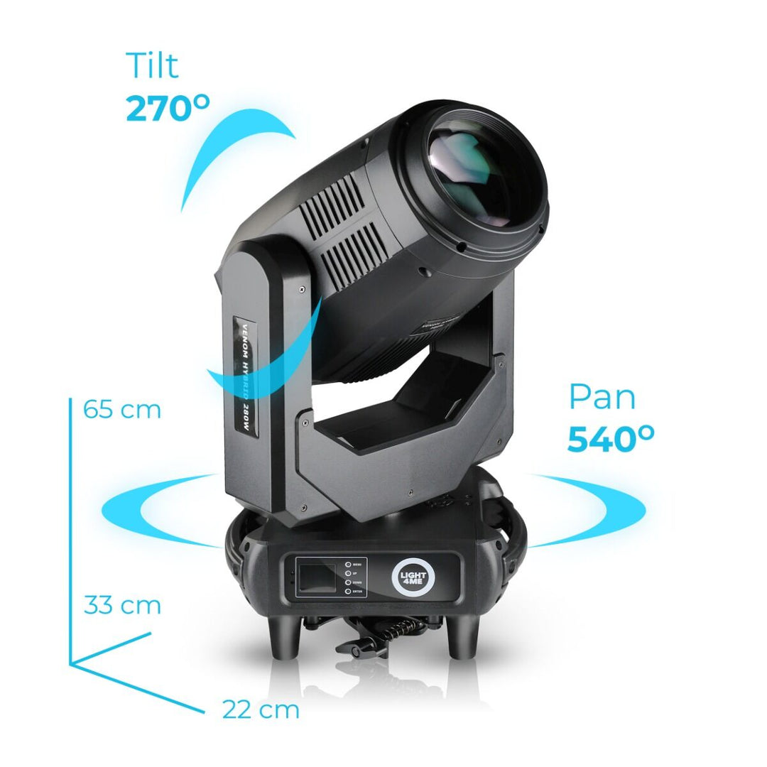 LIGHT4ME VENOM HYBRID 280W testa mobile ibrida