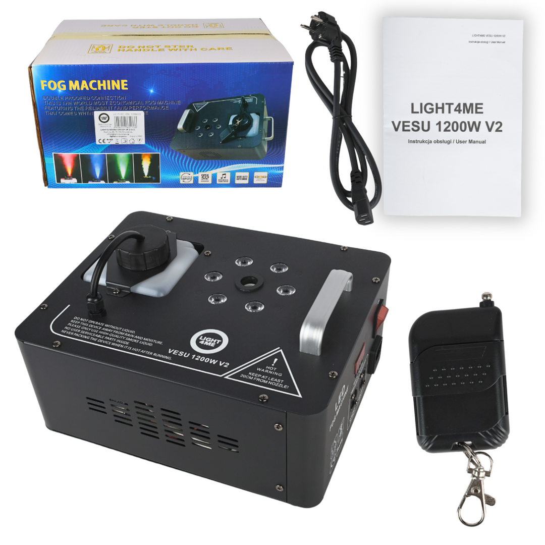 Light4Me VESU 1200W V2 Verticale Macchina del Fumo con RGB LED