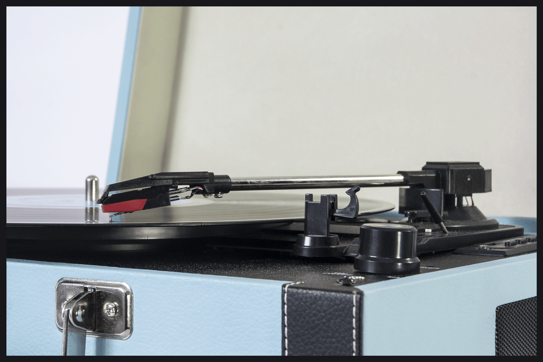 Madison Giradischi Vintage con Bluetooth (Azzurro)
