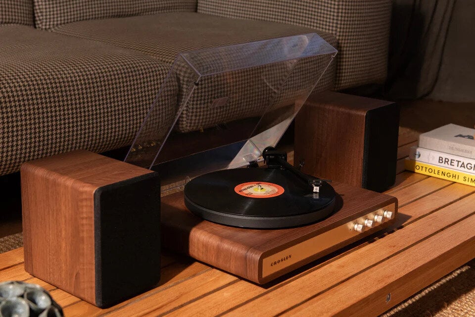 Crosley C65 giradischi con altoparlanti, Noce