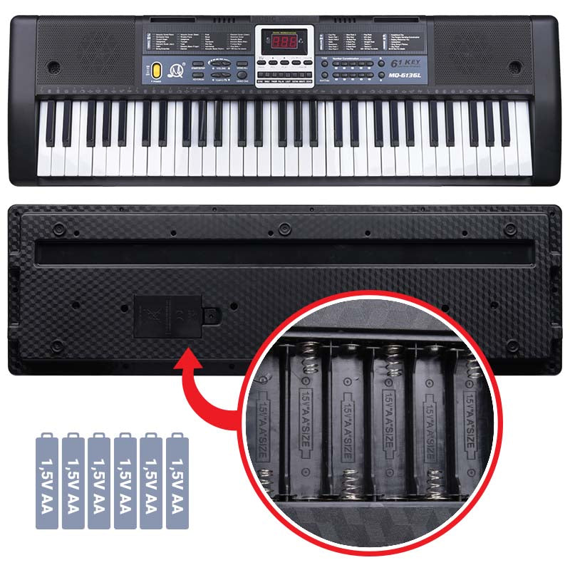 MQ 6136L klavierorgel med mikrofon til børn