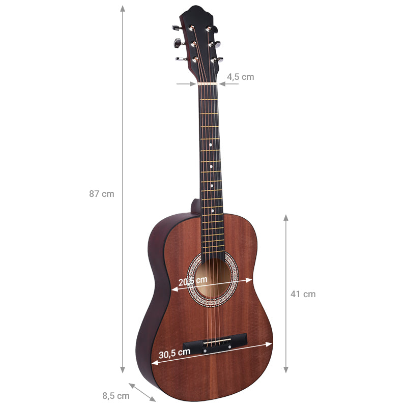 Chitarra acustica per bambini 1/2 – Nero opaco