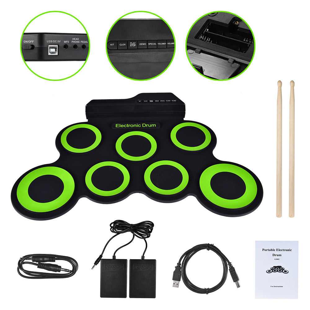 Set elettronico di batteria arrotolabile