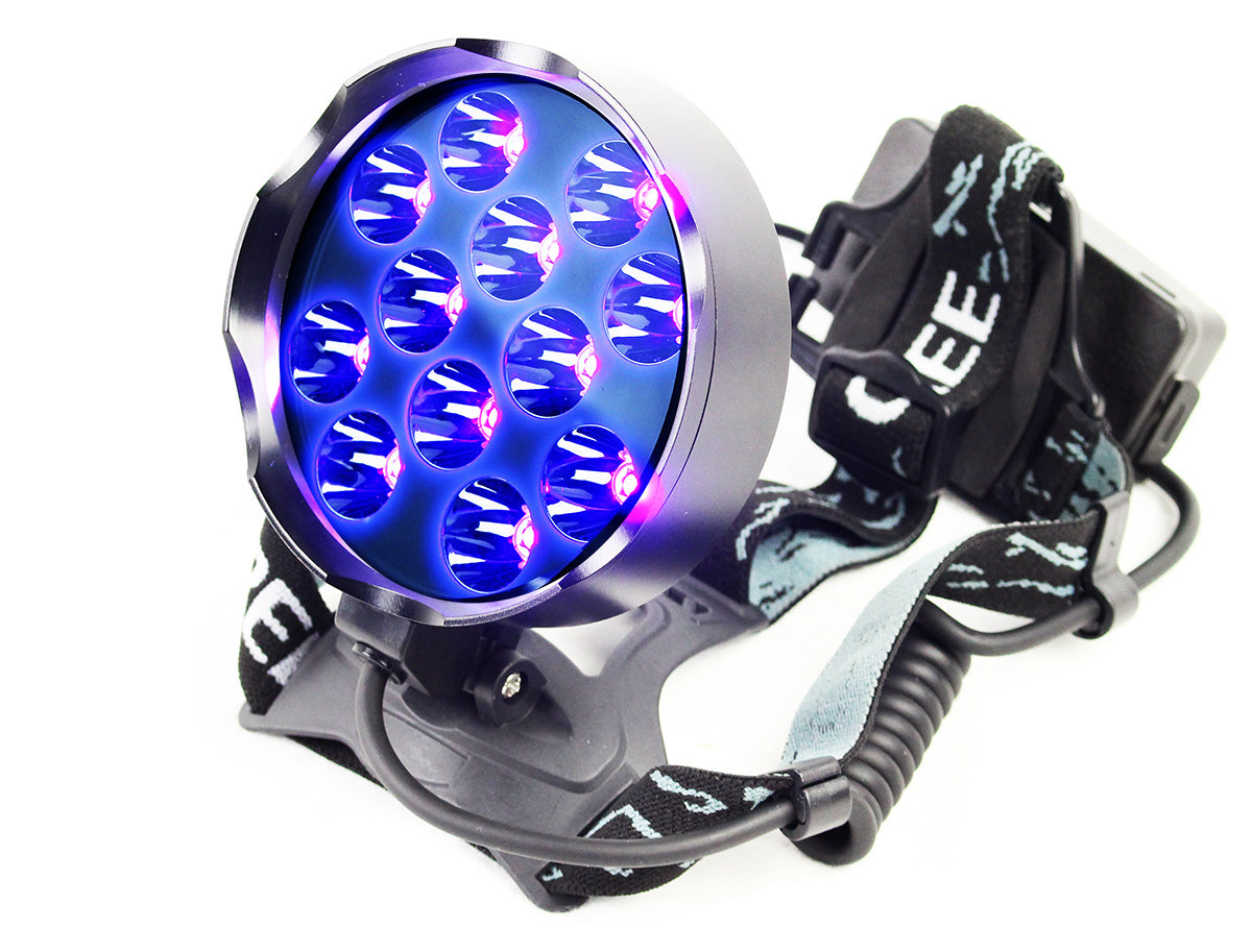UV Headlamp with 12x6 Watt LED